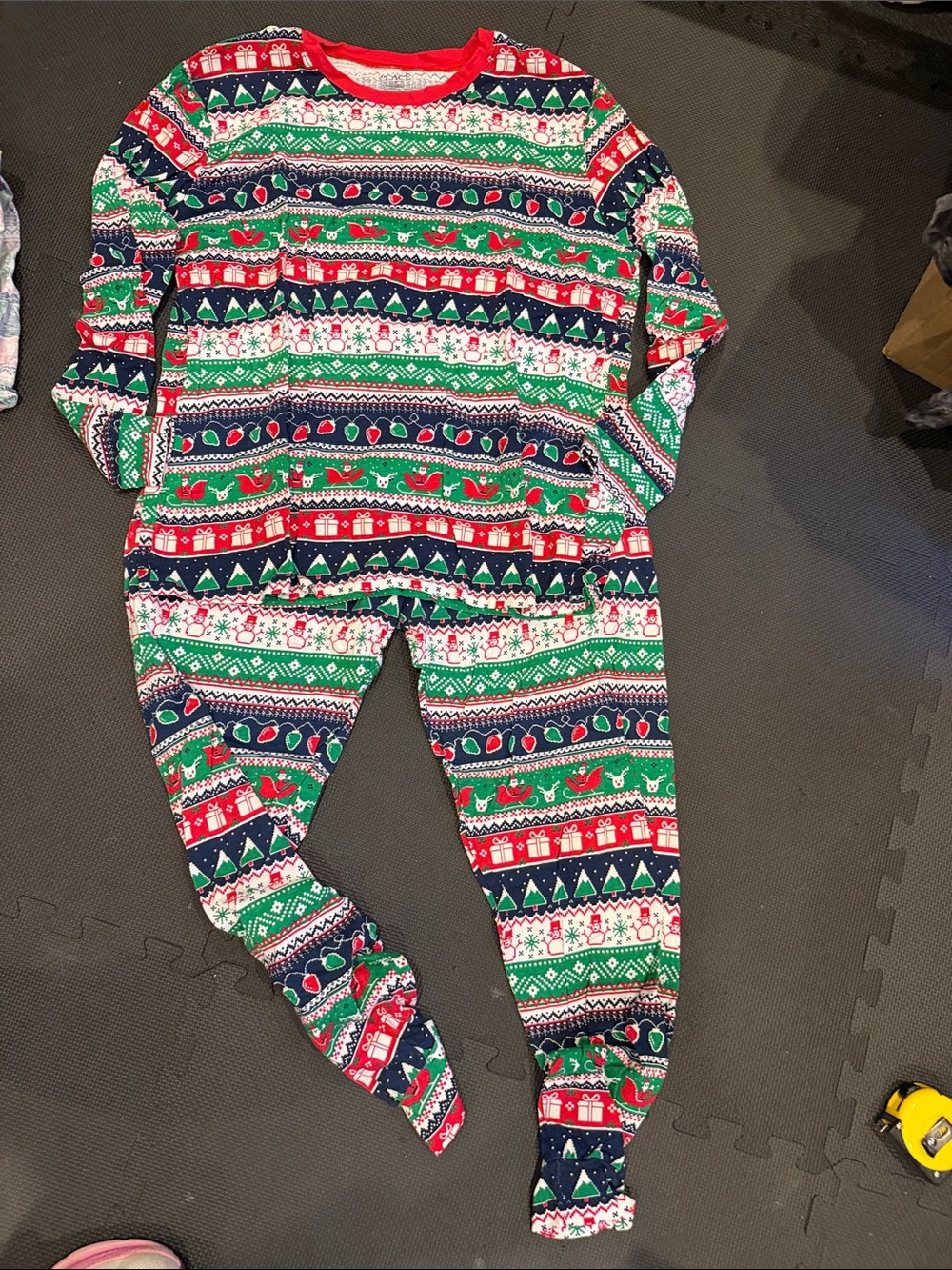 Men’s Children’s Place Christmas Fair Isle Pajama Set - Red & Green